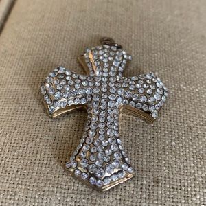 Gold glitter cross
